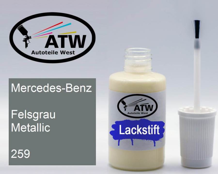 Mercedes-Benz, Felsgrau Metallic, 259: 20ml Lackstift, von ATW Autoteile West.